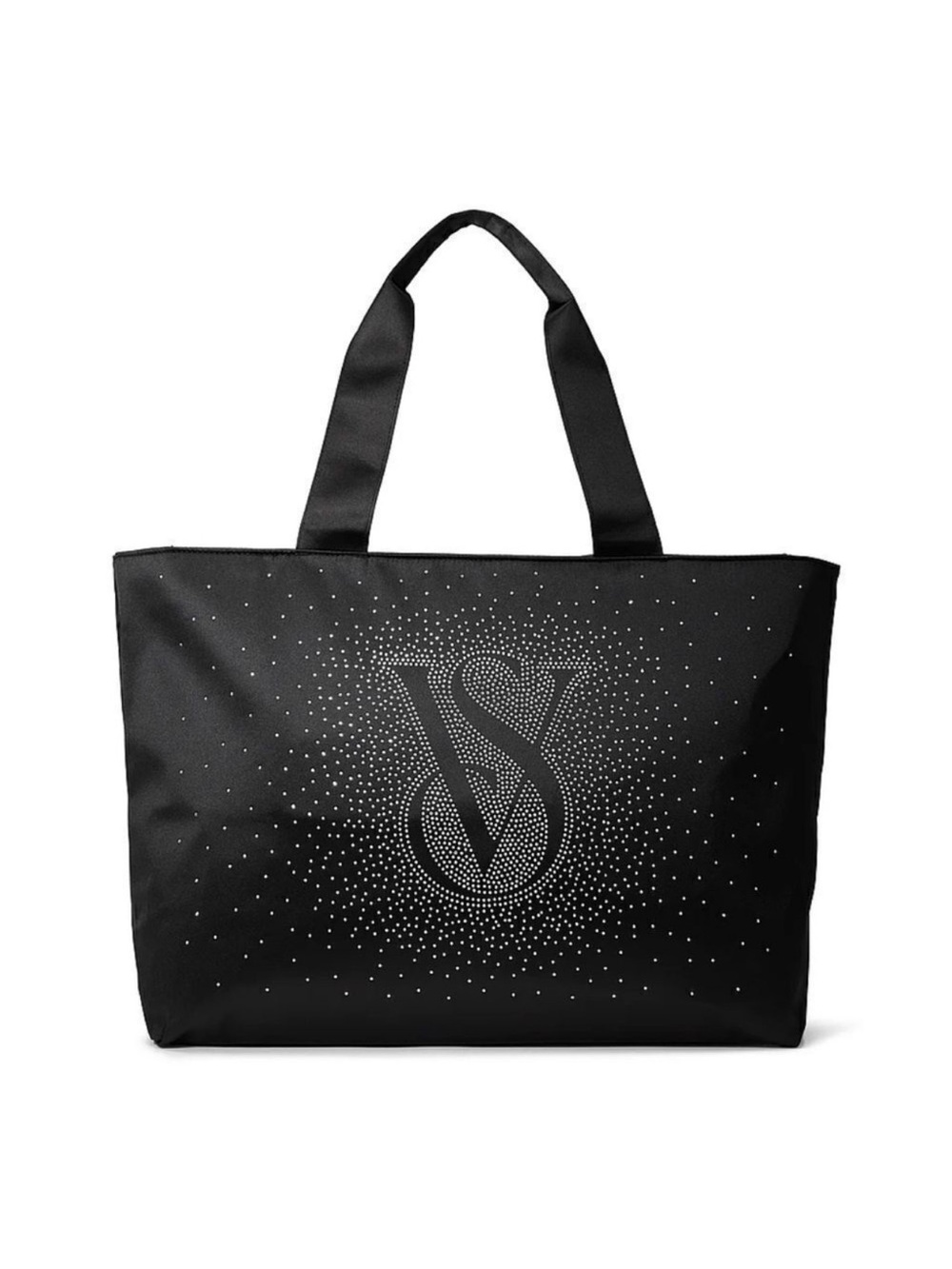 Victoria’s Secret Shine Zipper Tote Bag Holiday 2024 Bling Diamante Graphic NWT - Picture 2 of 6